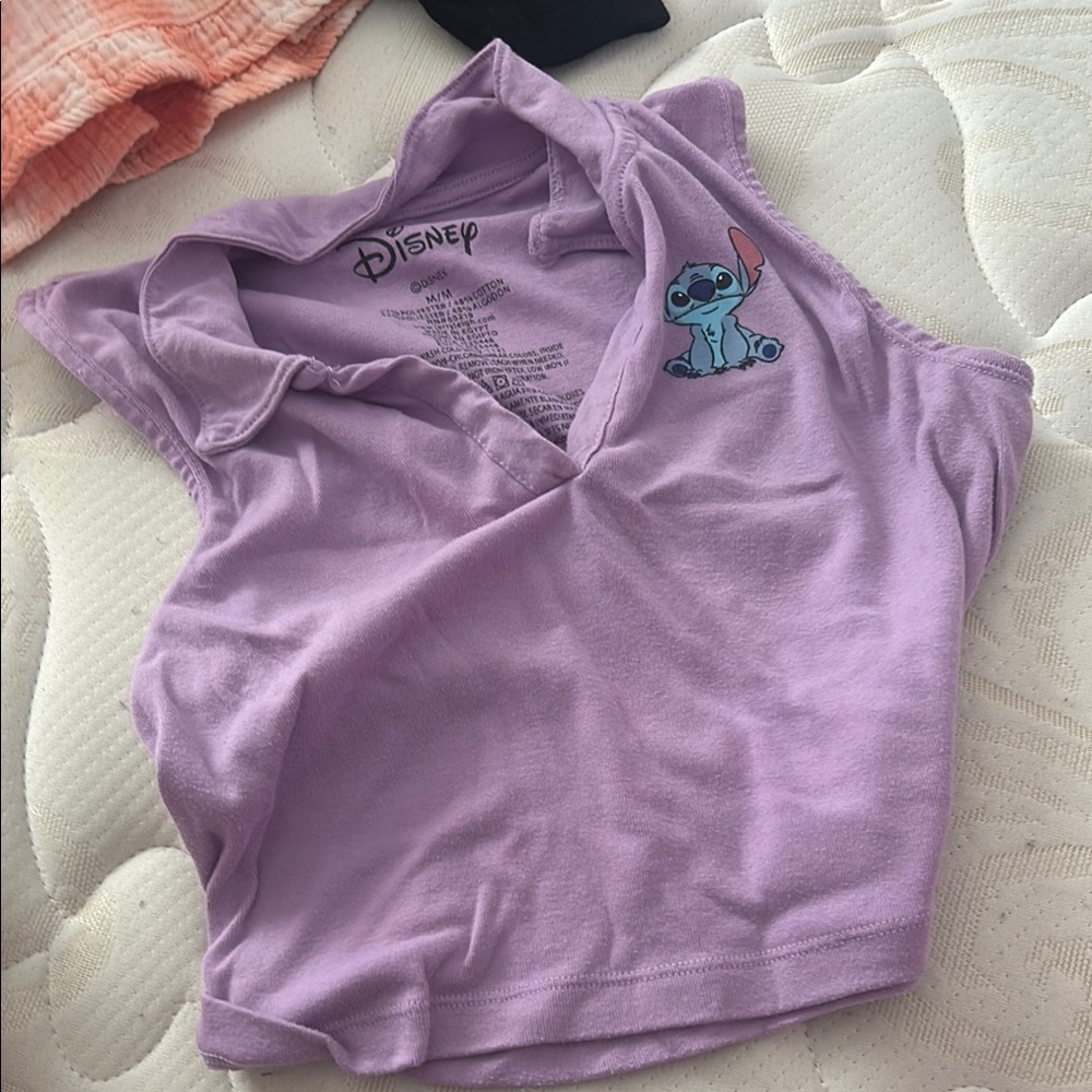 Disney Purple Stitch Women's Top